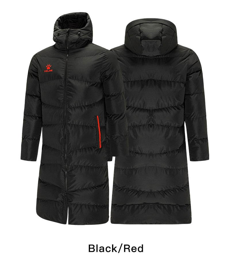 Men Winter Jacket Long Solid Sports Training Coat Male Overcoat Outerwear