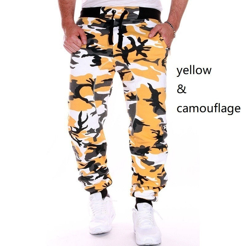 Sweatpants Men Camouflage Elasticity Military Cargo Pants Drawstring Multi