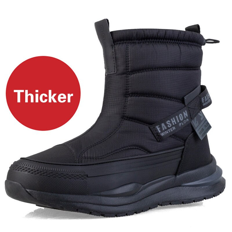 Thick Couple Snow Boots Plus Velvet Warm Side Zipper Outdoor