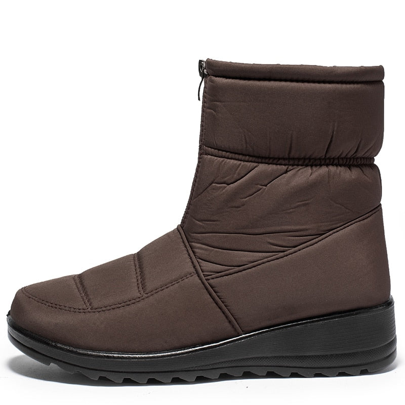 Waterproof Snow Boots for Women Winter Warm Plush Ankle Booties Front