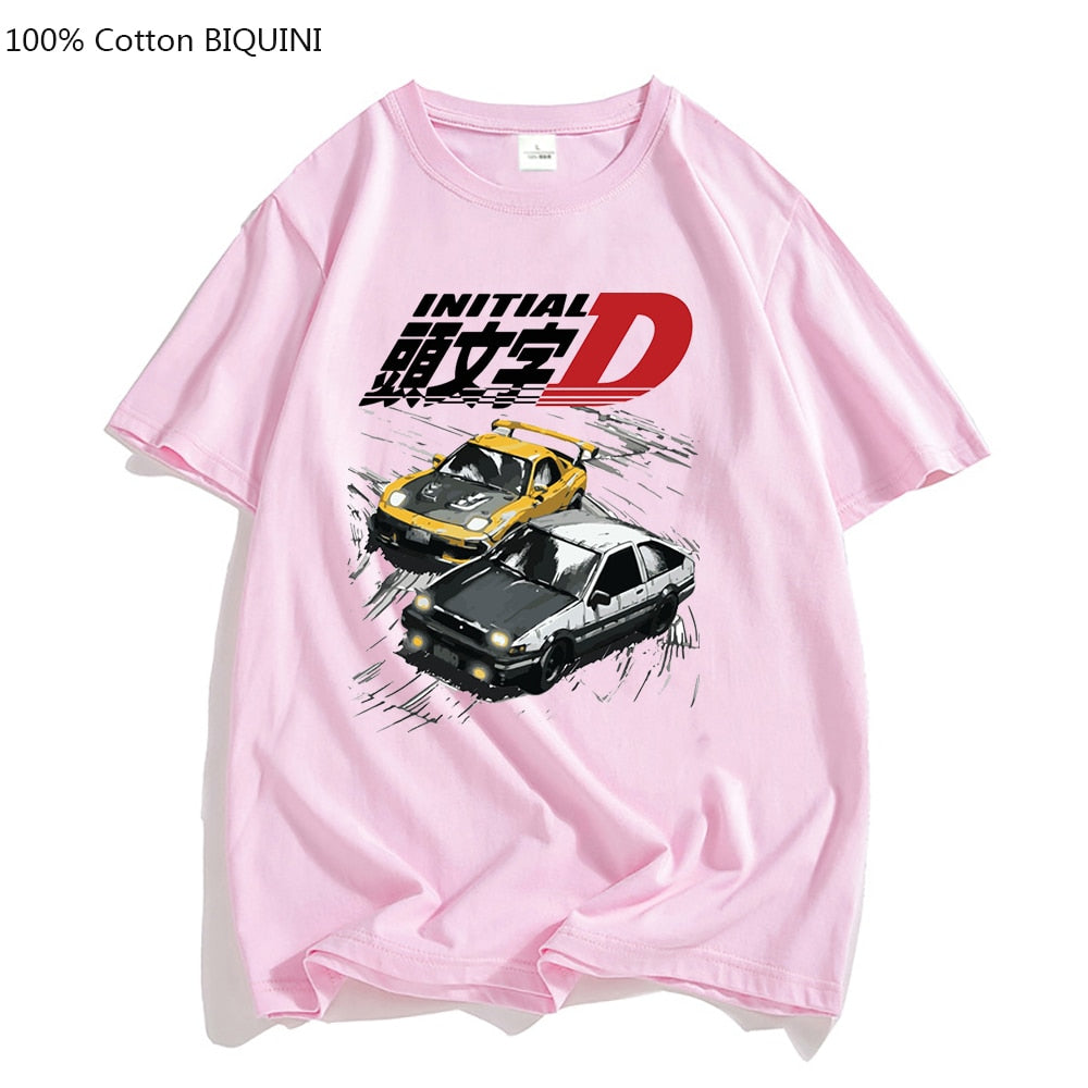 Japan Anime Initial D T-shirt Men Summer Cool Short Sleeves Tshirt