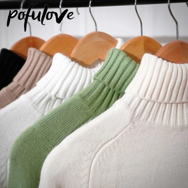 Women's Sweater Turtleneck Trending Sweater Fashion Top