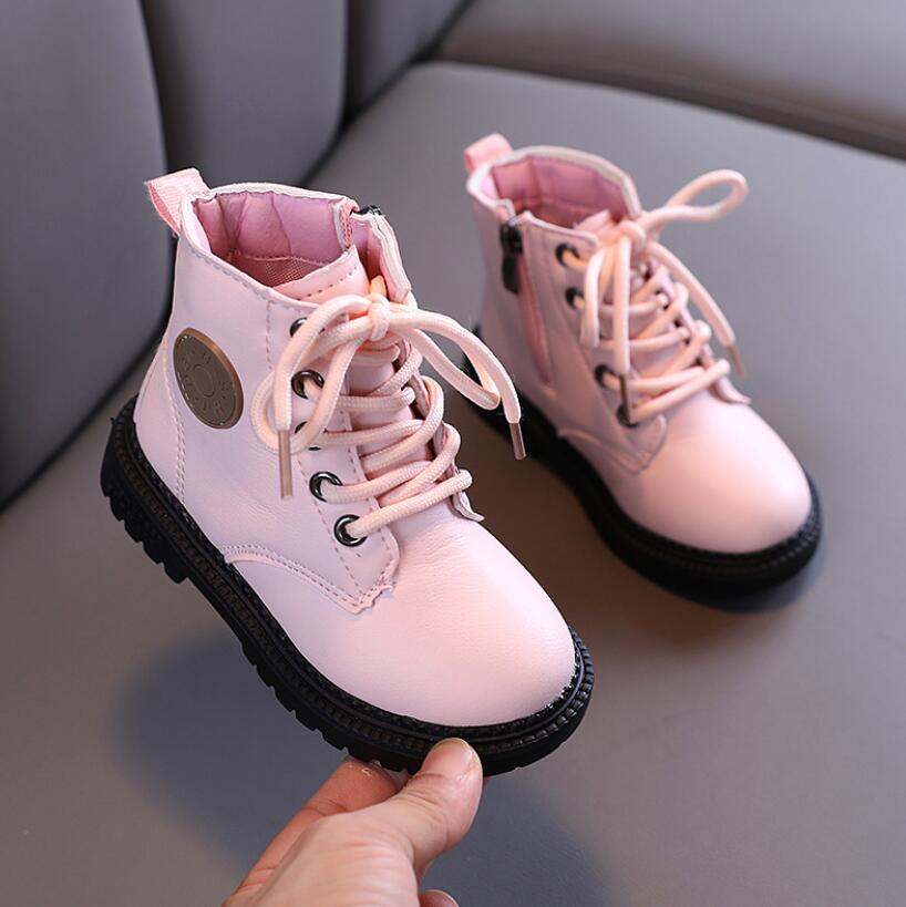Kids Martin Boots Boys Shoes Autumn Winter Leather Children Boots Fashion
