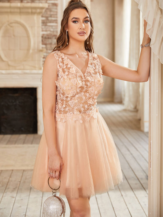 Homecoming Dresses: Pink Prom Dresses For Women Backless Short V Neck Lace
