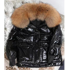 Winter Jacket Women Real Fur Coat Parkas Duck Down Lining Coat