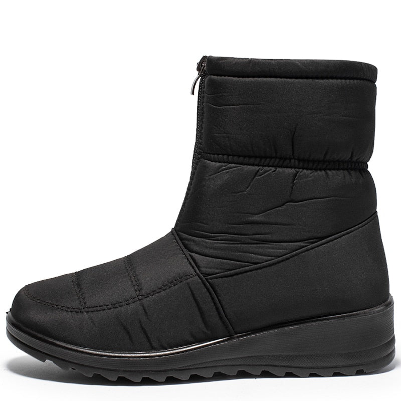 Waterproof Snow Boots for Women Winter Warm Plush Ankle Booties Front