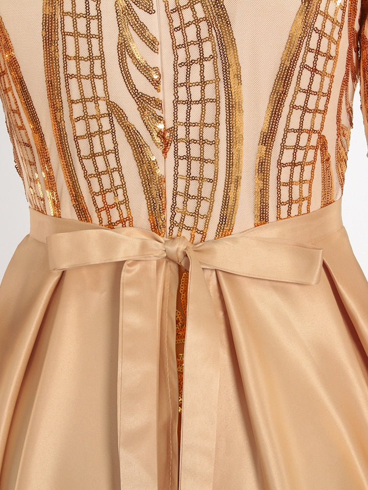 Evening wear Dresses: Long Sleeves Muslim Evening Dress