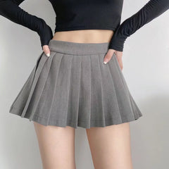 Skirts Womens Mini Skirts Vintage Pleated Skirt Korean