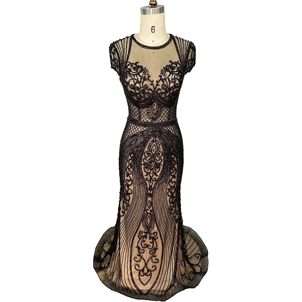 Evening wear Dresses: Mermaid Evening Night  Dress for Women Crystal Handmade Cap