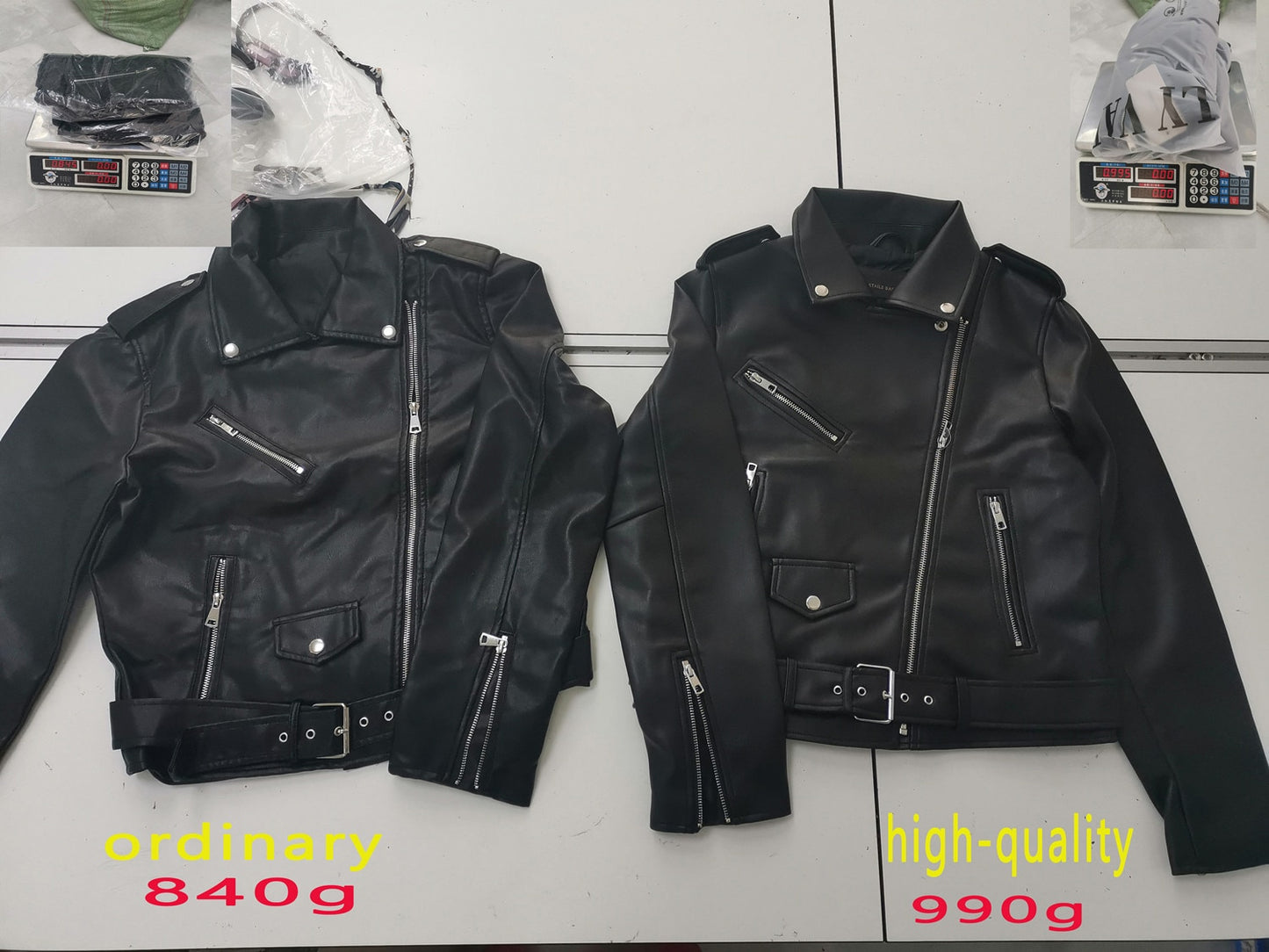 Spring Autumn Women Zippers V-neck Faux Leather Jacket