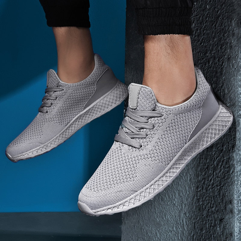 Sneakers Men Casual Shoes Lightweight Breathable Men Shoes Black Big