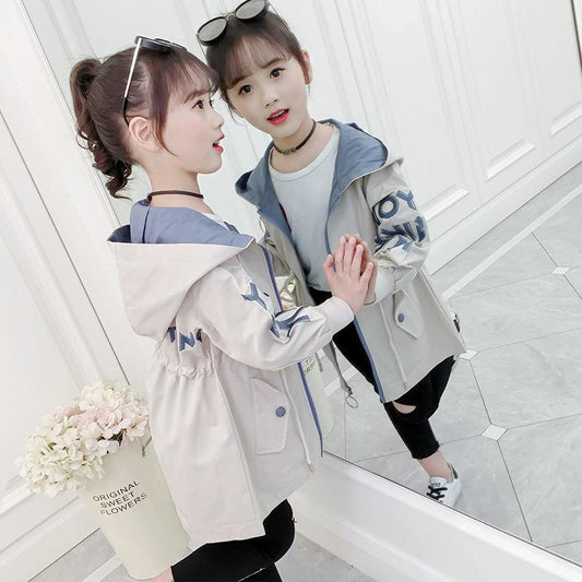 Girls Autumn Jackets Children Clothing Hooded Outerwear Fashion