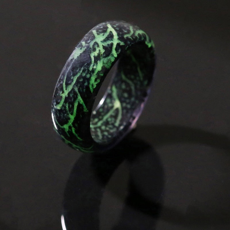 Glow Ring Glowing In The Dark Stainless Steel Fashion Jewelry Decoration