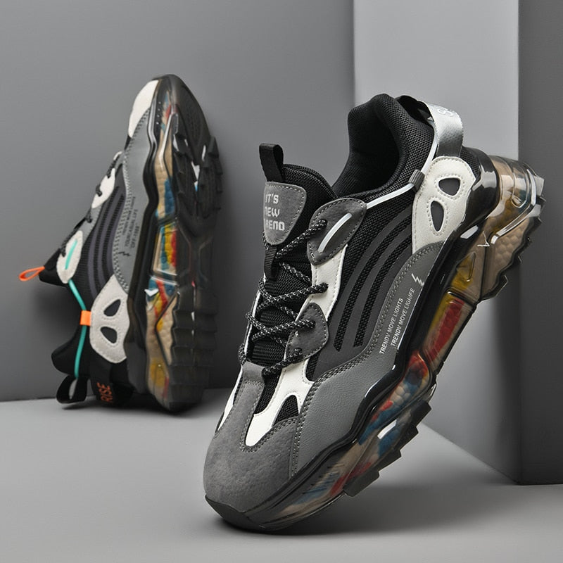 Fashion Men Sneakers Street Style Breathable Men Shoes Chunky Spring