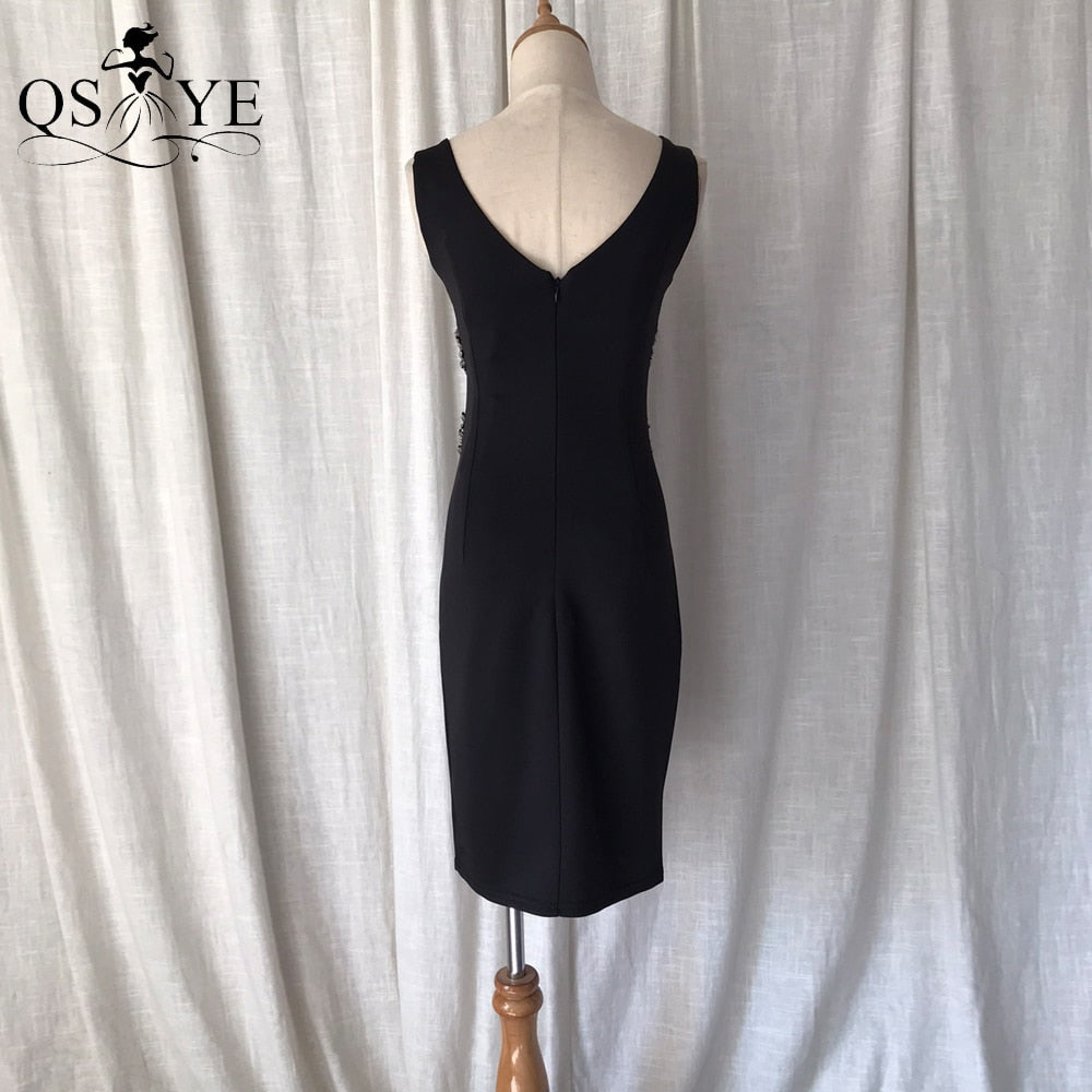 Homecoming Dresses: Prom Dresses Sheath Stretchy Evening Deep V Neck Party Girl