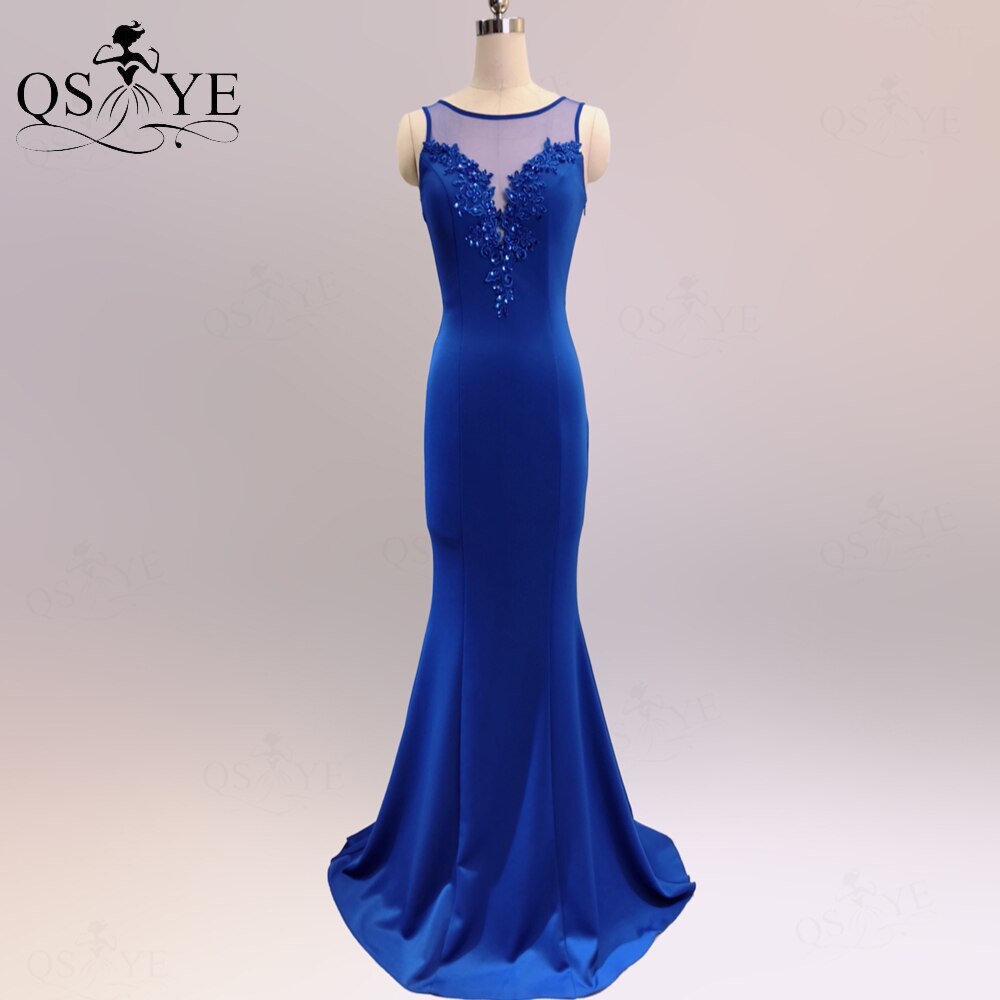 Homecoming Dresses: Navy Prom Dresses Mermaid Beaded Lace Appliques