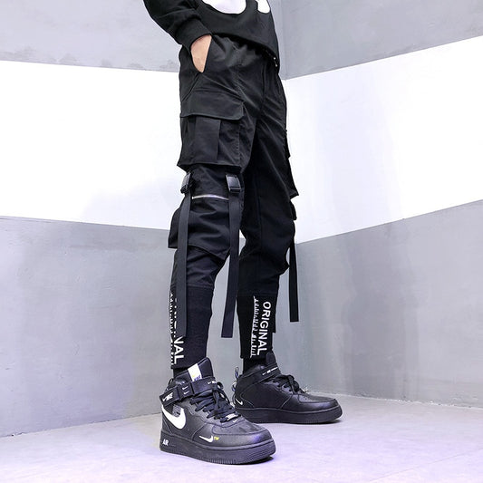 Stylish Japanese Fashion Harajuku Hip Hop Men Pants Streetwear Cargo Pants