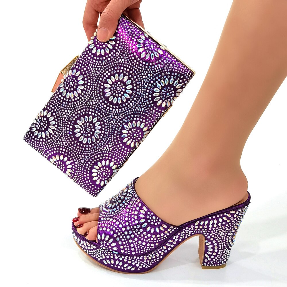 High Quality Pu Leather Italian Special Arrivals Shoes And Bag Set Nigerian