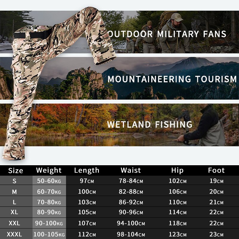 Warm Winter Soft Shell Fleece Pants Travel Waterproof Outdoor Trekking