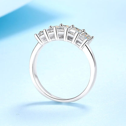 Real 2.5CT Grandmother Cut D Moissanite Ring GRA Certificate S925