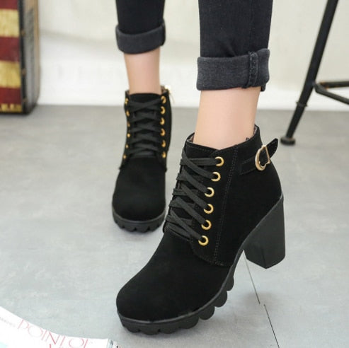 Women Boots Autumn Winter Boots Female Shoes Brand Ladies Ankle Boots
