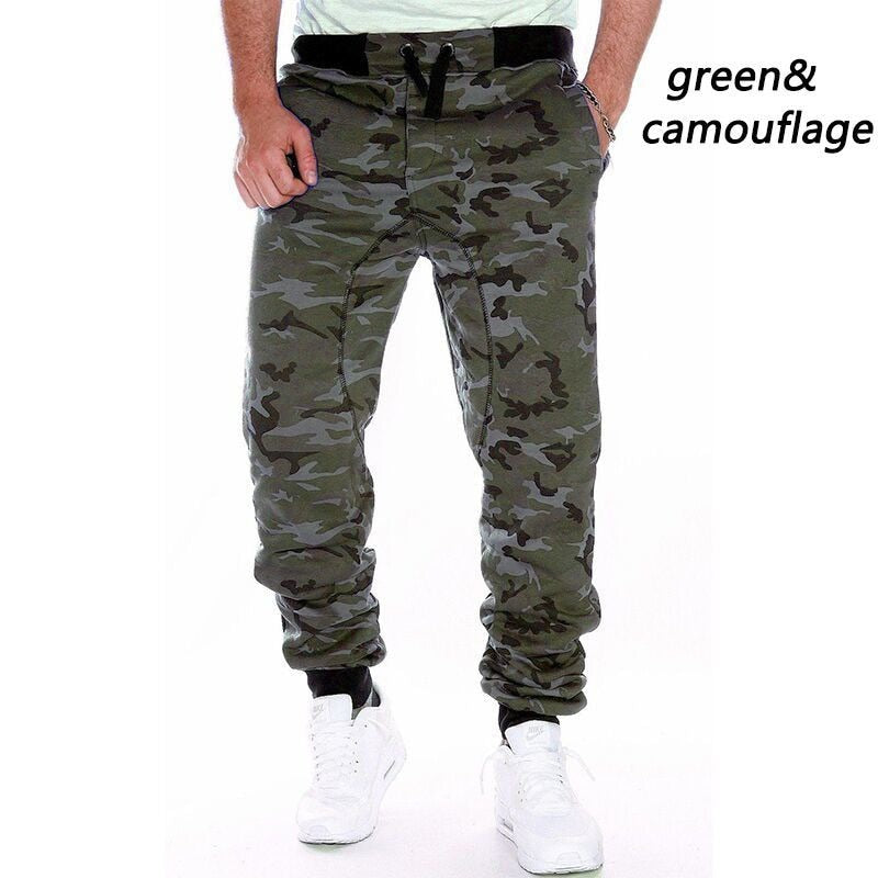 Sweatpants Men Camouflage Elasticity Military Cargo Pants Drawstring Multi