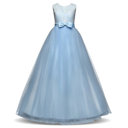 Teen Girl Evening Party Long Dress 5-14Y Girl Formal School Ceremony Outfit