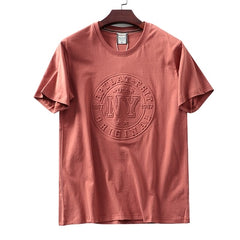 Summer Short Sleeve O-neck 3D Letter Printed T-shirt Men