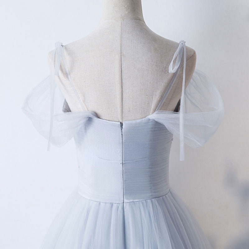 Homecoming Dresses: Off The Shoulder V-neck Prom Dresses Pleat Beading Party Gowns