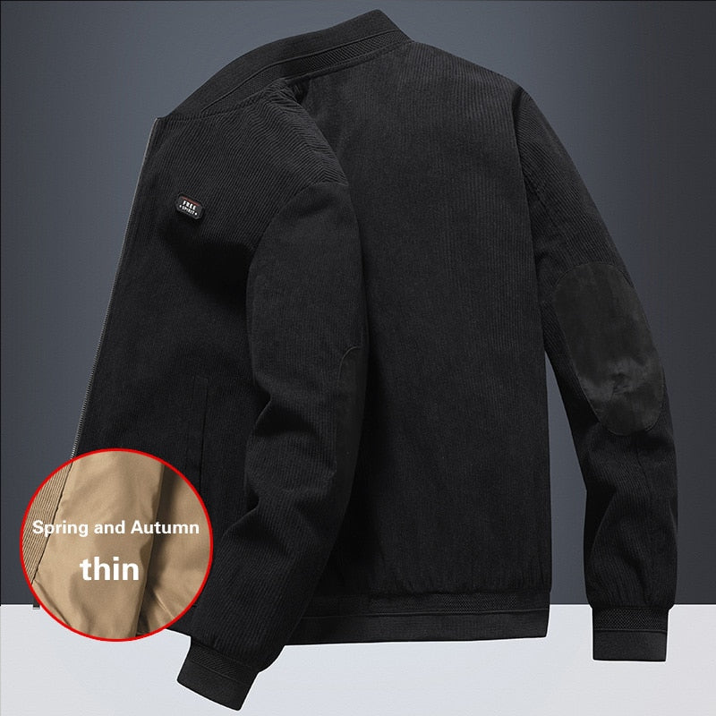 Large Size 7XL New Autumn Winter Stand Collar Slim Jacket Men Fashion