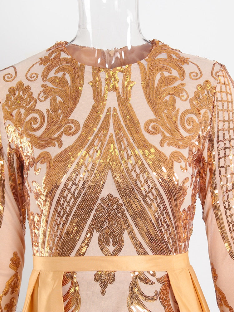 Evening wear Dresses: Long Sleeves Muslim Evening Dress