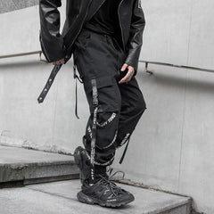 Black Cargo Pants Men Joggers Cargo Trousers for Men Jogging Japanese