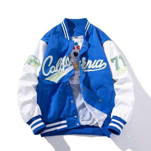 Embroidery Varsity Jacket Men Women Letter Vintage Jacket Fashion Baseball