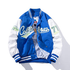 Embroidery Varsity Jacket Men Women Letter Vintage Jacket Fashion Baseball