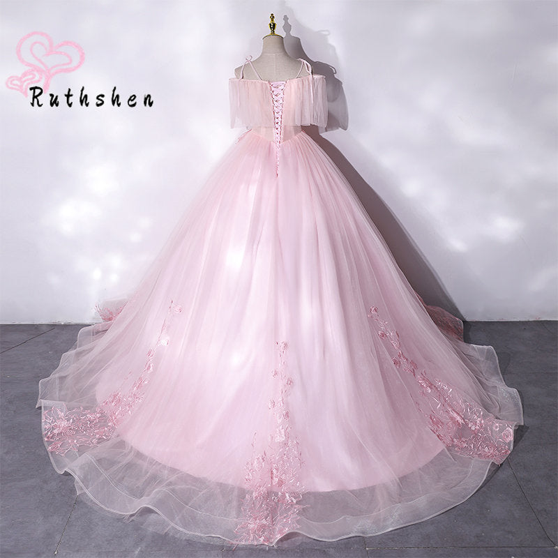 Homecoming Dresses: Ball Gown Prom Dresses Off The Shoulder See Through