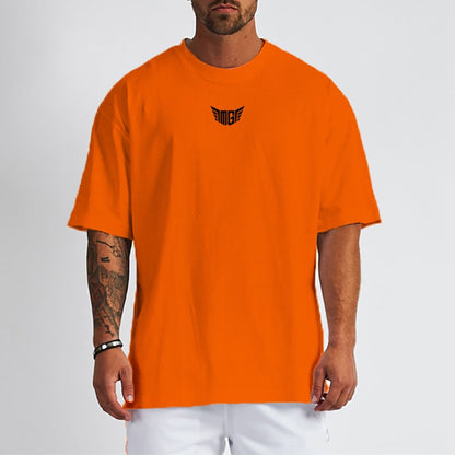 Oversized T-shirt Men Dropped Shoulder Short Sleeved T Shirt