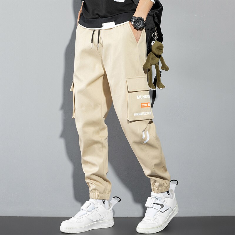 Black Cargo Pants Men Y2K Streetwear Casual Pants Green Plus Size Camo