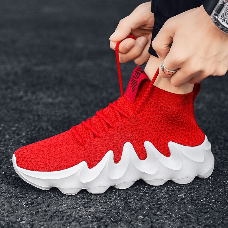 Shoes High Quality Running Shoes Speed Trainer Sneakers Men Red Casual Shoes