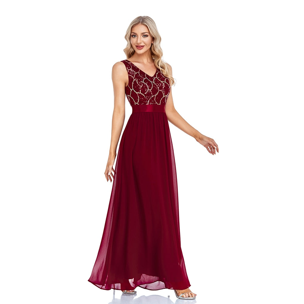 Evening wear Dresses: Womens Sleeveless Formal Occasion Long Dress