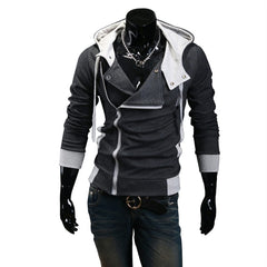 Casual Man Hoodie Sweatshirt Slim Male Zipper Streetwear Cardigan