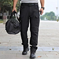 Multi-Pocket Men Tactical Pants Military Sharkskin Softshell Autumn