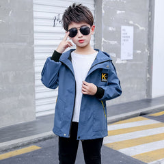 Spring  Autumn Jackets For Boy Fashion Polyester Double Layer Coat