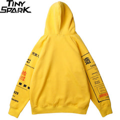 Hoodie Sweatshirt Graphic Graffiti Kanji Hip Hop Streetwear Hoodie Cotton Autumn