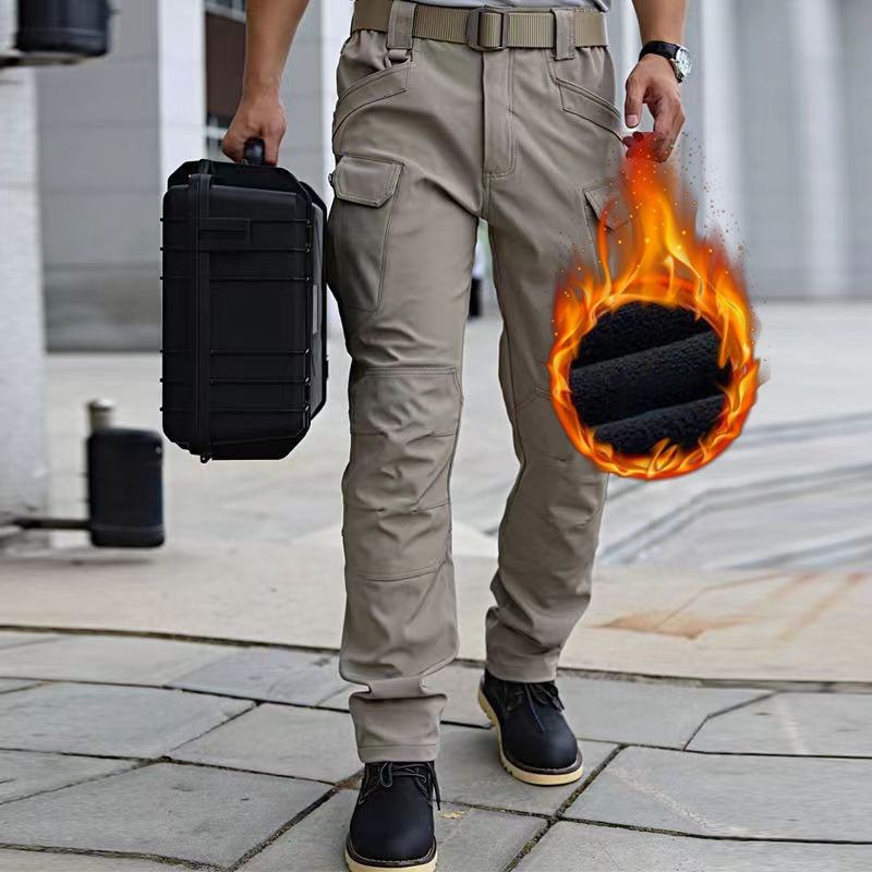 Multi-Pocket Men Tactical Pants Military Sharkskin Softshell Autumn