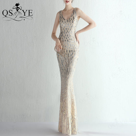 Homecoming Dresses: Prom Dresses Unique Pattern Sequin Lace Evening Gown