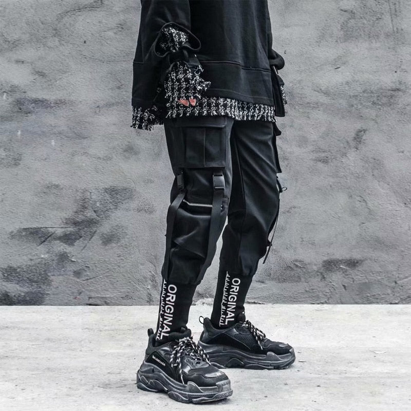 Stylish Japanese Fashion Harajuku Hip Hop Men Pants Streetwear Cargo Pants