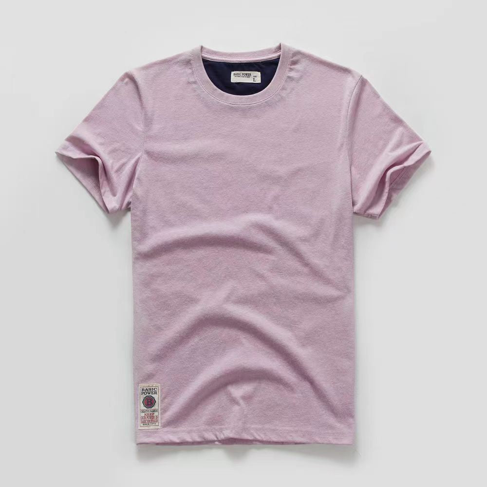 Men t-shirt New Summer cotton white solid t shirt men casual o-neck basic t shirt