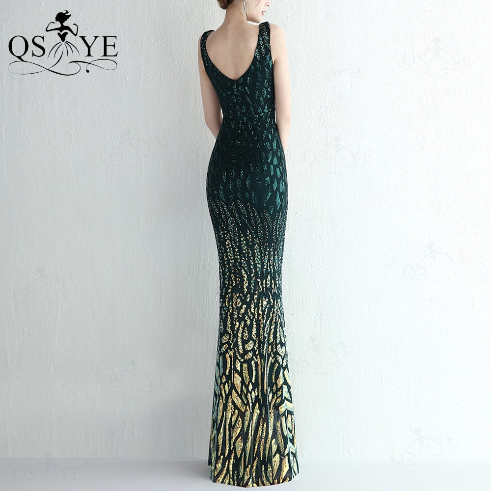 Homecoming Dresses: Prom Dresses Unique Pattern Sequin Lace Evening Gown