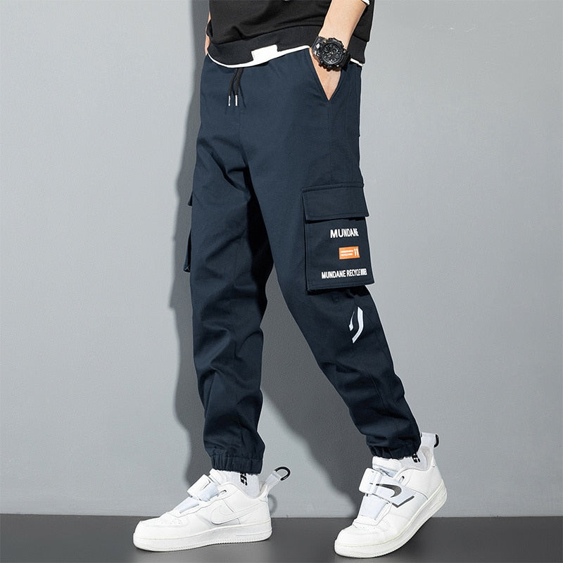 Black Cargo Pants Men Y2K Streetwear Casual Pants Green Plus Size Camo