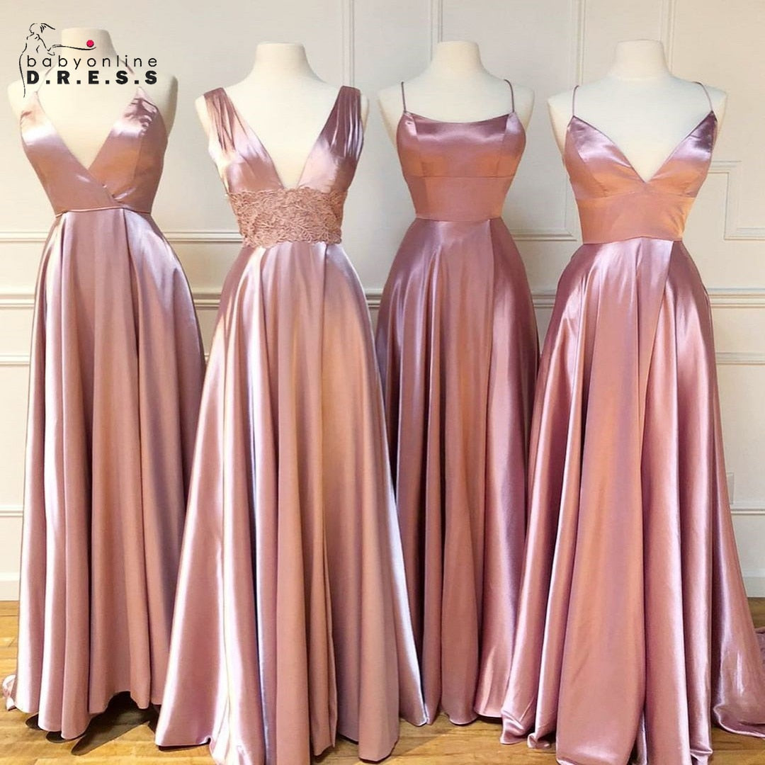 Homecoming Dresses: Prom Dress Satin A-line Gown with Strappy Lace Up Back